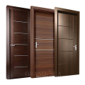 Chinese chestnut color European entrance entry security front gate interior casement MDF/HDF  wood door for bathroom